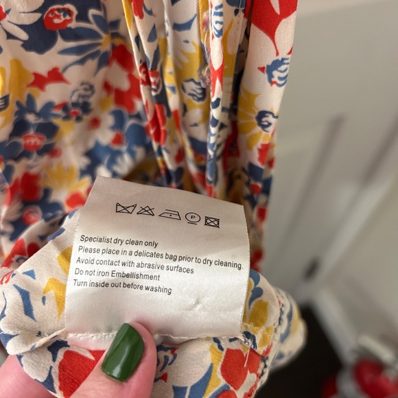 Floral silk tea dress - Picture 7 of 8